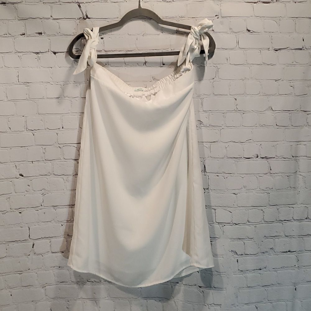 Kimchi Blue White Tie-Shoulder Mini Dress